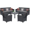 Súprava záhradného nábytku Claire VI s 8 miestami a stolom Orlando graphite