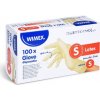 Rukavice hygienické 100ks Latex S Wimex nepudrované biele 68105
