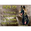 Pozorpes.sk, výstražná tabuľka (Belgický ovčiak dvojica)