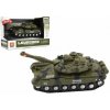 Teddies Tank plast 20cm na setrvačník na baterie se světlem se zvukem v krabici 24x16x11cm