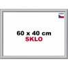 BFHM Plastový rám na puzzle 60x40cm strieborný