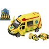Teddies Auto záchranári, ambulancia plast 14,5 cm na batérie so svetlom, zvukom na zotrvačník
