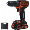 BLACK+DECKER Aku vŕtací skrutkovač 18V + nabíjačka 400mA BDCDC18K
