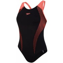 Speedo Placement Laneback Black/Phoenix Red