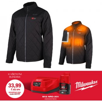 MILWAUKEE M12 HJP-0 prešívaná vyhrievaná bunda čierna od 252,53 € -  Heureka.sk