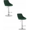 Barová stolička Oskar zelená 105 cm látka