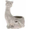 Betónový kvetináč Mačka, sivá, 16,5 x 22 x 13,5 cm