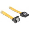 Delock kábel HDD SATA 50 cm priamy/dole, žltý, kovová západka