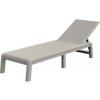 Záhradné lehátko Atlas 29 x 58 x 187,5 cm sivé