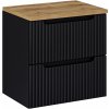 Súprava skrinka Comad Nova Black NOVA BLACK D2 82-60-2S, doska Comad Nova Oak NOVA OAK A 89-60