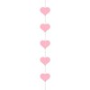 PartyDeco Girlanda papierová srdiečka ružové 3 m 1 ks