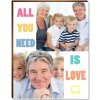 All you need is love Fotopanel drevený 20 × 25 cm