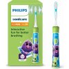 Philips Sonicare For Kids Sonický elektrický zubní kartáček dětský s bluetooth Barva: zelená, HX6352/11