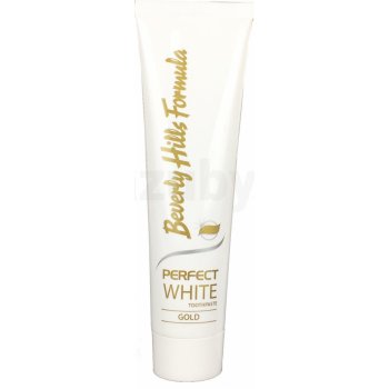 Beverly Hills Formula Perfect White Gold antibakteriálna bieliaca zubná pasta s čiastočkami zlata príchuť Double Mint 100 ml