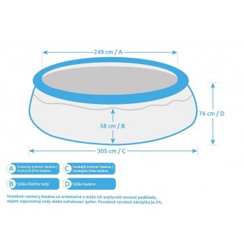 Marimex Tampa 3,05 x 0,76 m 10340014