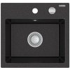 MEXEN MEXEN - Milo granitový drez 1-miska 435x410 mm, čierna 6505441000-77
