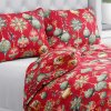 Biante Bavlnené posteľné obliečky Sandra SA-528 Vianočné banky na červenom Jednolôžko 140x200 a 70x90 cm