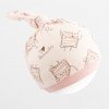 Dojčenská bavlnená čiapočka New Baby Biscuits ružová - 68/74