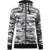 Bicykel na výšku - Mikina dámska trendy zipper s kapucňou - 2XL ( Šedý maskáč )
