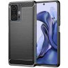 Techsuit Carbon Silicone ochranné Puzdro pre Xiaomi 11T / 11T Pro - Čierne