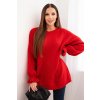 Kesi Dámsky sveter s prímesou mohairu a vlny voľného strihu Červená
