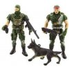 Figurky 2 vojáci se psem a doplňky 6 cm