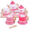 Bigjigs Toys drevená čajová súprava ružová