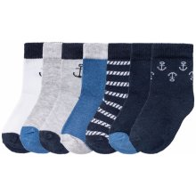 Lupilu Chlapčenské ponožky, 7 párov vzor / navy modrá / biela / šedá / modrá