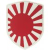 Gumová nášivka 101 Inc vlajka štít Japonsko vojnová - biela-červená
