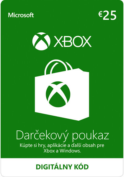 Microsoft Xbox Live darčeková karta 25 € od 25 € - Heureka.sk