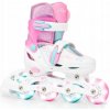 Raven Loret Glitter White/Mint/Pink detské kolieskové korčule - LED kolieska - EU 30-33