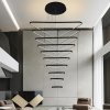 NEDES J4374/B Závesné LED svietidlo s diaľkovým ovládačom 385W, 3000K-6500K, 29000lm, IP20, čierna