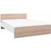 Manželská posteľ Miami bez držiaka na posteľnú bielizeň 160x200 cm dub sonoma-biela