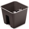PlasticFuture Truhlík na zábradlie RATONA hnedý 28 cm