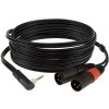 KLOTZ - AY9A0300 - kábel; 3 m; Jack 3,5 (S) lomený / 2x XLR samec; A