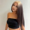 Rovná ombré parochňa Caren so sieťkou (lace front)
