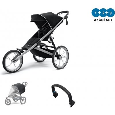 Thule Glide 2 Jet Black 2022 + pláštenka + madlo