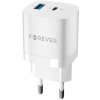 Rýchlonabíjačka do siete Forever TC-05 PD+USB GaN 33W biela (GSM115405)