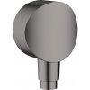 Hansgrohe Hadicová spojka FixFit so spätným ventilom a plastovým pripojovacím kolenom, brúsený čierny chróm 26453340