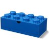 LEGO stolný box 8 so zásuvkou - modrá
