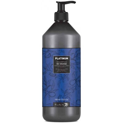 Black Platinum No Orange Shampoo 1000ml - Šampón proti oranžovým tónom