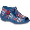 Befado detské papuče Sponky modré veľkosť 20