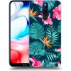 Picasee silikónový čierny obal pre Xiaomi Redmi 8 - Pink Monstera