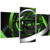 Zelená a sivá - moderný obraz do bytu (Obraz 90x60cm)
