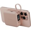 ENERGEA MagPac Mini Plus MagSafe powerbanka s káblom, 10000mAh, ružová 8885020102314