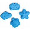 BIGJIGS: silikónové formičky do piesku OCEAN BLUE (Modrá oceán)