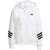 Dámska mikina adidas, W FUTURE ICONS 3-STRIPES FZ HD biela,čierna XS