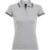 SOL'S | Pasadena Women, Dámske polo, sivá mel. - modrá f.n., XL