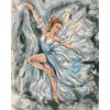 Diamondi Diamantové maľovanie - BALETKA V MODRÝCH ŠATÁCH Rámovanie: bez rámu a bez vypnutia plátna, Rozmer: 40x50 cm