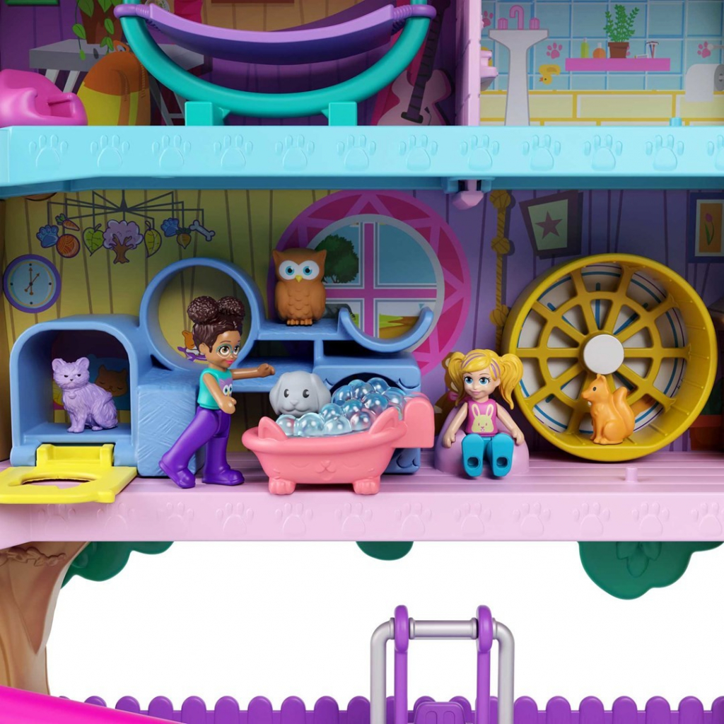 Mattel Polly Pocket Pollyville Zvířecí dobrodružství Domeček na stromě